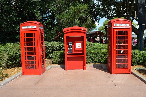 Epcot UK Phone Booths